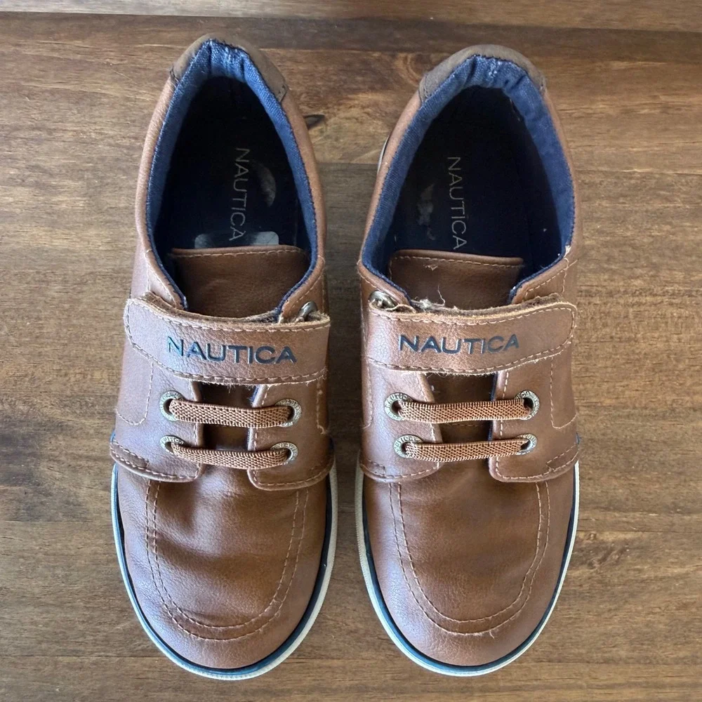 Nautica Berrian Toddler Brown Casual Sneakers Hook Loop Size 12